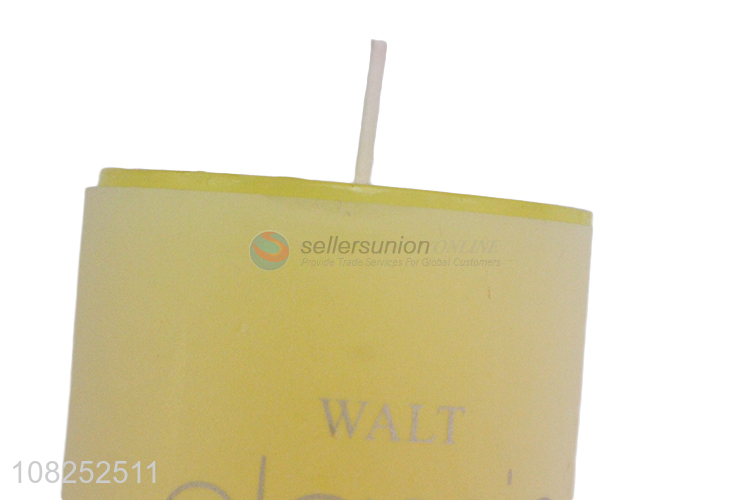 Factory Wholesale Yellow Classic Cylinder Wax Scented Candle