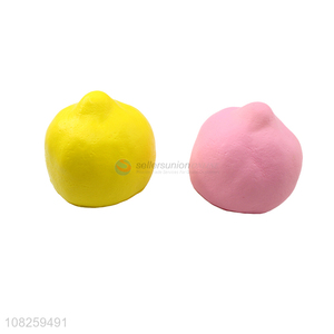 Low price stress relief lemon squeeze toy slow rebound toy