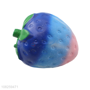 China supplier soft strawberry stress relief toy squishy toy