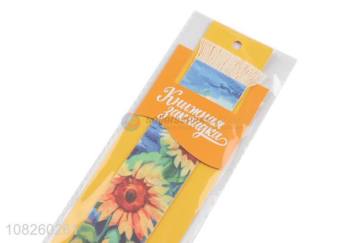 Hot selling sunflower bookmarks laminated book markers for kids adults