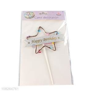 New style star shape birthday cake topper cake decoration