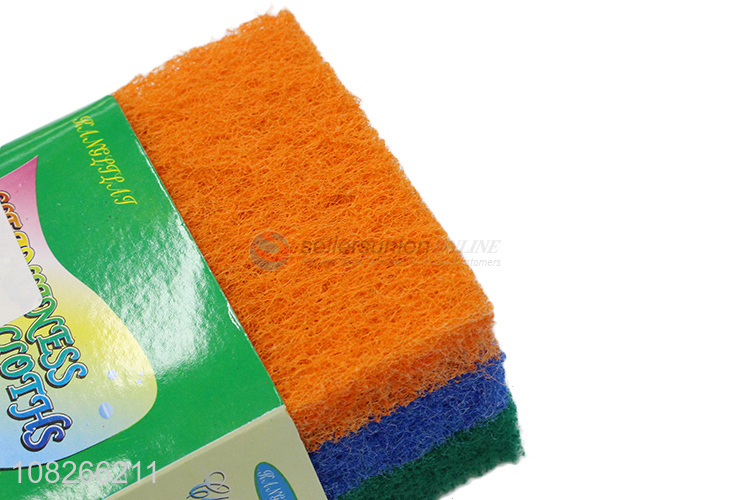 Wholesale 3 Pieces Scouring Pad Best Kitchen Scrubber