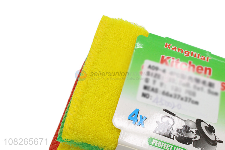 Low Price Colorful Scouring Pad Kitchen Scrubber Set