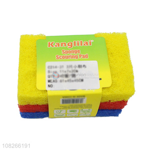 Fashion 3 Pieces Sponge Scouring Pad Set Wholesale