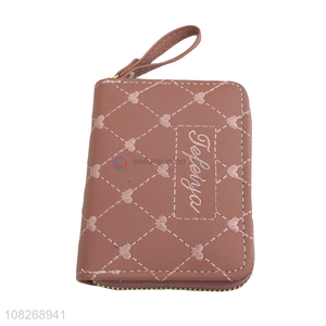 High quality fashion wallet pu leather embroidered wallets coin bag