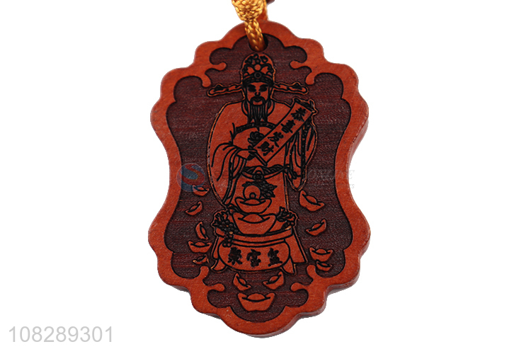 Factory direct sale wood carved keychain with top quality