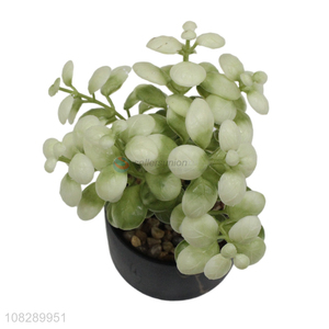 Hot selling ceramic plant ornament artificial garden green plant