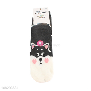 Wholesale Cartoon Dog Pattern Breathable Cotton Socks Crew Socks