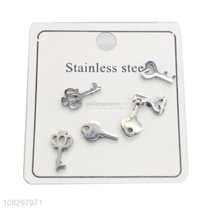 Good price tiny stainless steel cartilage piercing earrings set