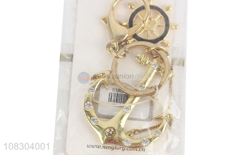 Good price creative golden keychain cool key pendant wholesale