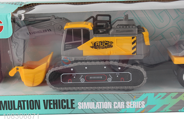 Wholesale Plastic Inertial Vehicle Simulation Excavator Toy Car