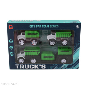 Hot Selling Simulation Sanitation Vehicle Pull-Back Toy Car Set