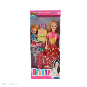 Yiwu market cartoon toy dolls dress up beauty dolls for girls