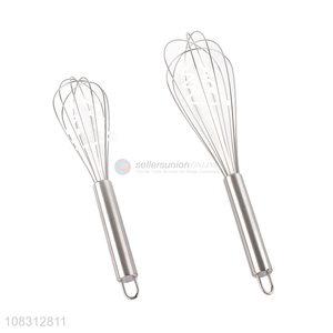 New arrival silver stainless steel baking egg whisk for kitchen