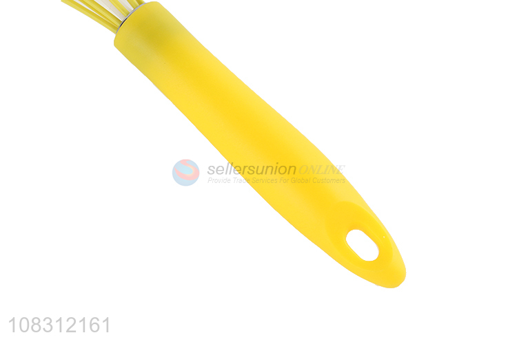 Hot selling yellow long handle egg whisk home kitchen tools