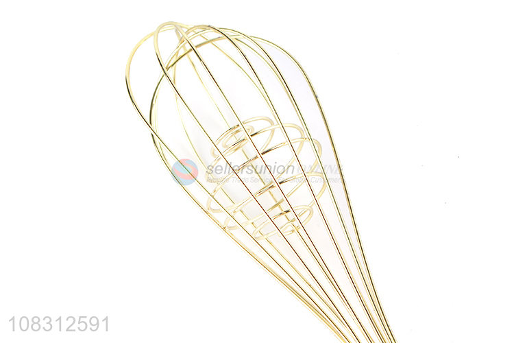 Yiwu market golden stainless baking egg whisk for kitchen