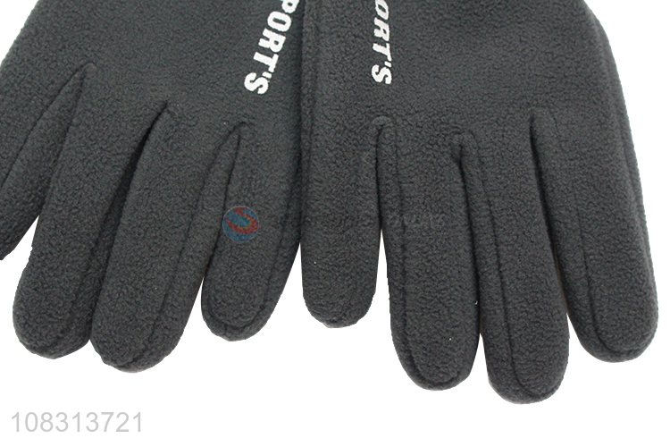 High quality winter windproof fleece riding gloves for men women