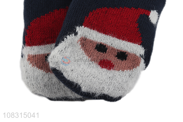 Factory supply cute Christmas socks ladies warm floor socks