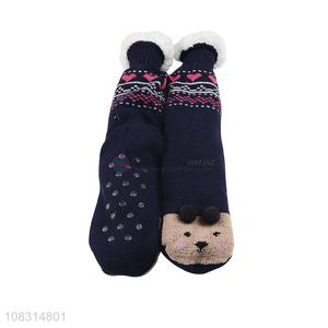 Best selling cute warm floor socks ladies tube socks