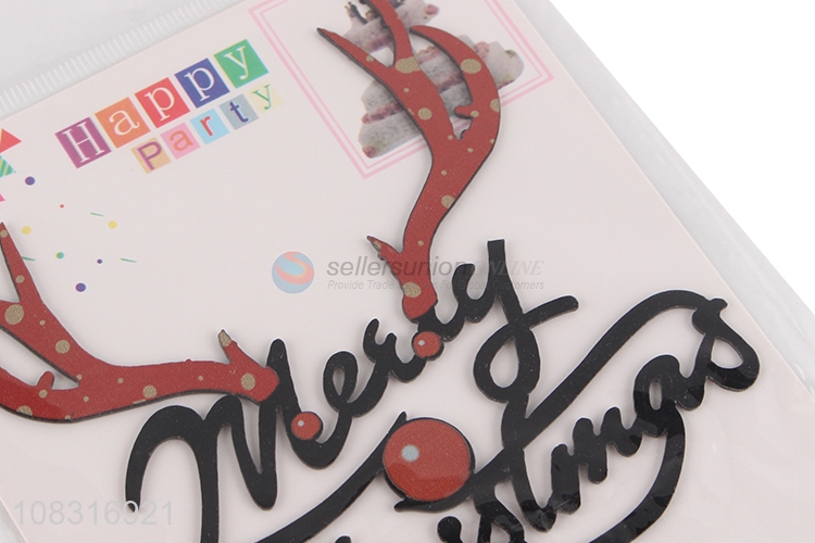 Yiwu factory merry christmas cake topper cake decoration