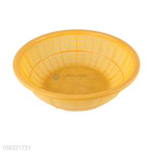 Top selling yellow plastic wash fruits basket drain basket