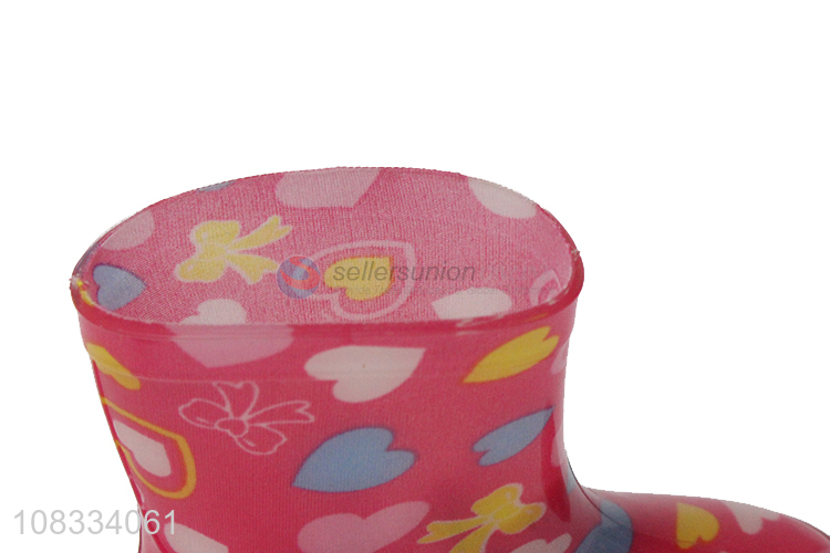 Yiwu market stylish kids rainboots garden shoes short rain boots