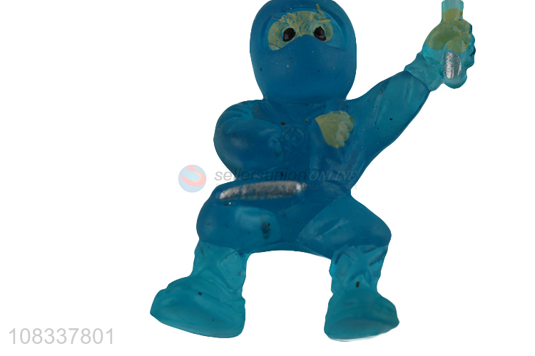 Good quality painted ninja warrior figurines pvc capsule toy