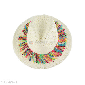 Personalized Design Wide Brim Straw Hat Summer Sun Hat