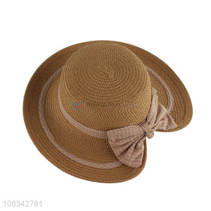 Unique Design Bowknot Straw Hat Fashion Summer Sun Hat