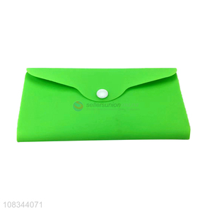 Unique Design Silicone Purse Card Holder With Button