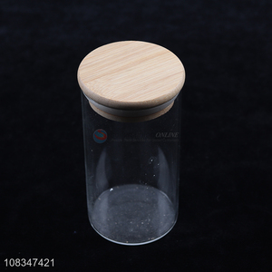 Hot selling multipurpose airtight glass storage jar with bamboo lid