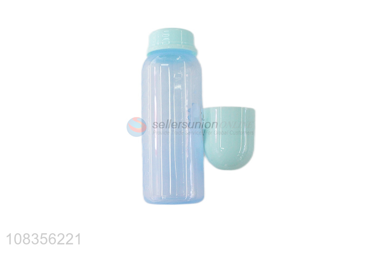 Factory price 250ml food grade silicone baby feeding bottle