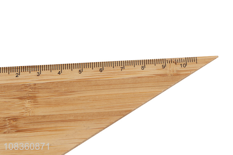 Wholesale eco-friendly natural wooden triangle ruler measuring tools