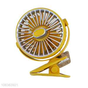 Good quality mini usb fan clip on  table fan portable fanwith light