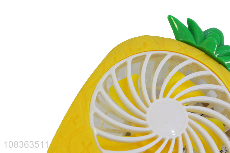 Hot selling rechargeable pineapple clip on desk fan for home office