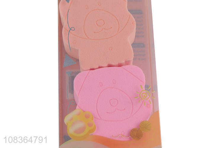 Cute Design Embossed Bear Makeup Puff Cosmetic Powder Puff