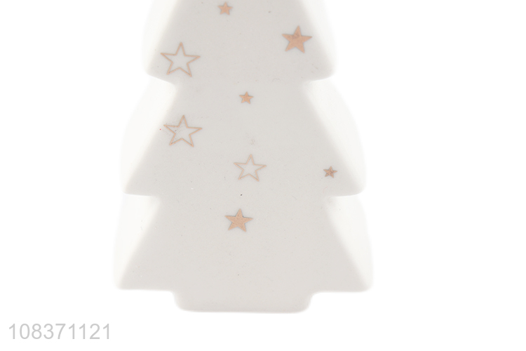 New arrival mini ceramic Christmas tree ceramic figurine home decorations