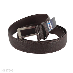 Good quality metal pin buckle belt casual dress belt for men