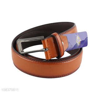 Hot product men's casual dress belt pin buckle faux leather belt