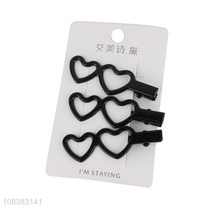 China supplier heart alligator hair barrettes small stylish hair clips