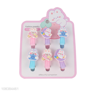 Wholesale price cartoon mini duckbill hair clips set for kids