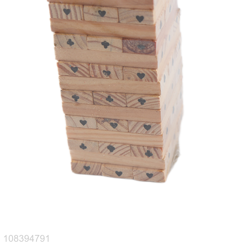 Best seller 45pcs wooden jenga educational toy for toddler