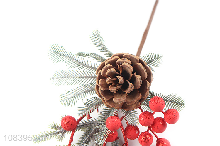 Hot items artificial christmas picks twigs with pine cone