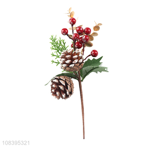 Latest products decorative christmas picks with red berries