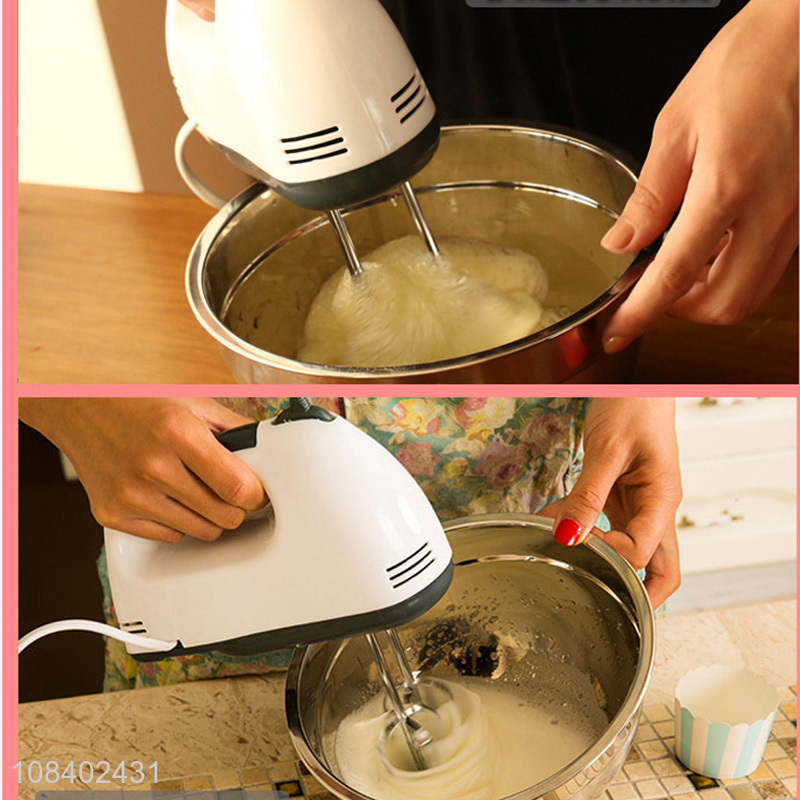 Factory supply EU standard 7 speeds electric egg beater hand mixer 100W