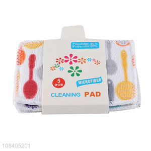 Wholesale 5 pieces double-sided cleaning pads dish scrubber for kitchen