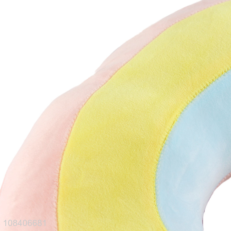 Good price fashion rainbow throw pillows U-shaped neck pillow