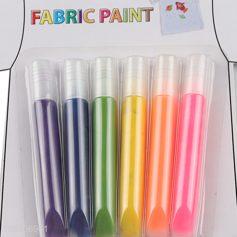 Top products 6pieces fabric paint fluorescent pen set