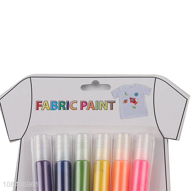 Top products 6pieces fabric paint fluorescent pen set