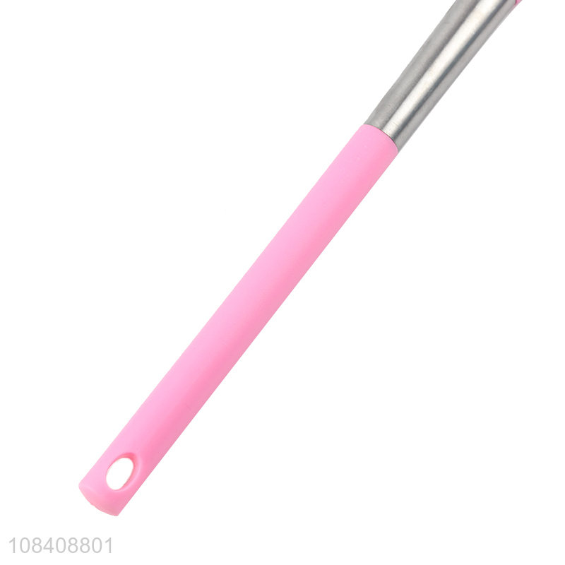 Hot sale pink silicone slotted spatula fry shovel